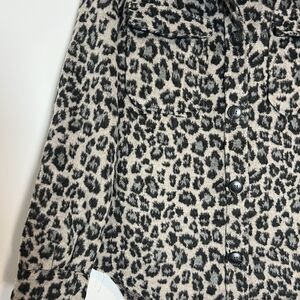 Bagatelle Collection Jacket Shacket Women XS Leopard Print Boxy Casual NWT